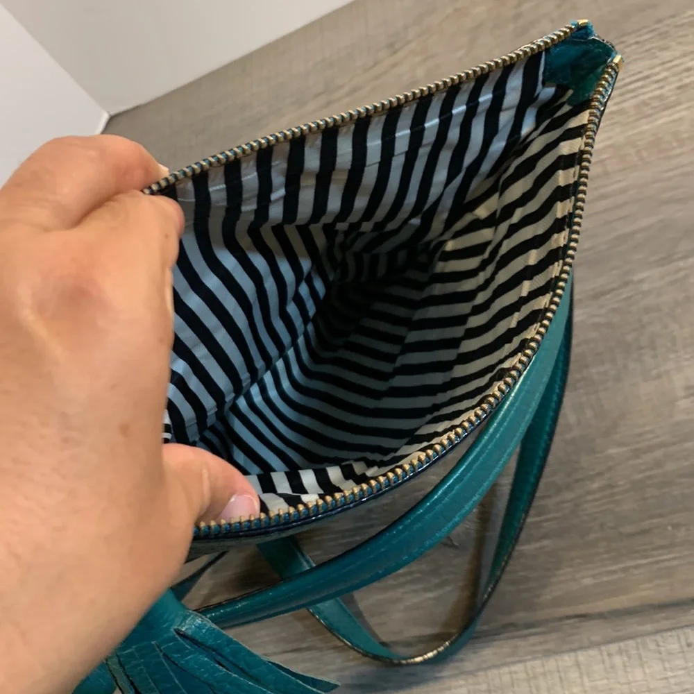 Kate Spade green leather hand bag